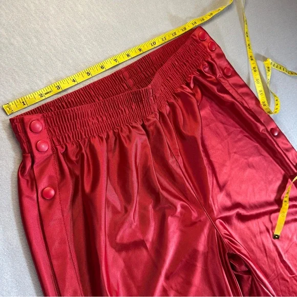 VTG Nike Tearaway Track Pants Men’s L Red Snap Sides Warm Up Basketball Baggy - Picture 3 of 9